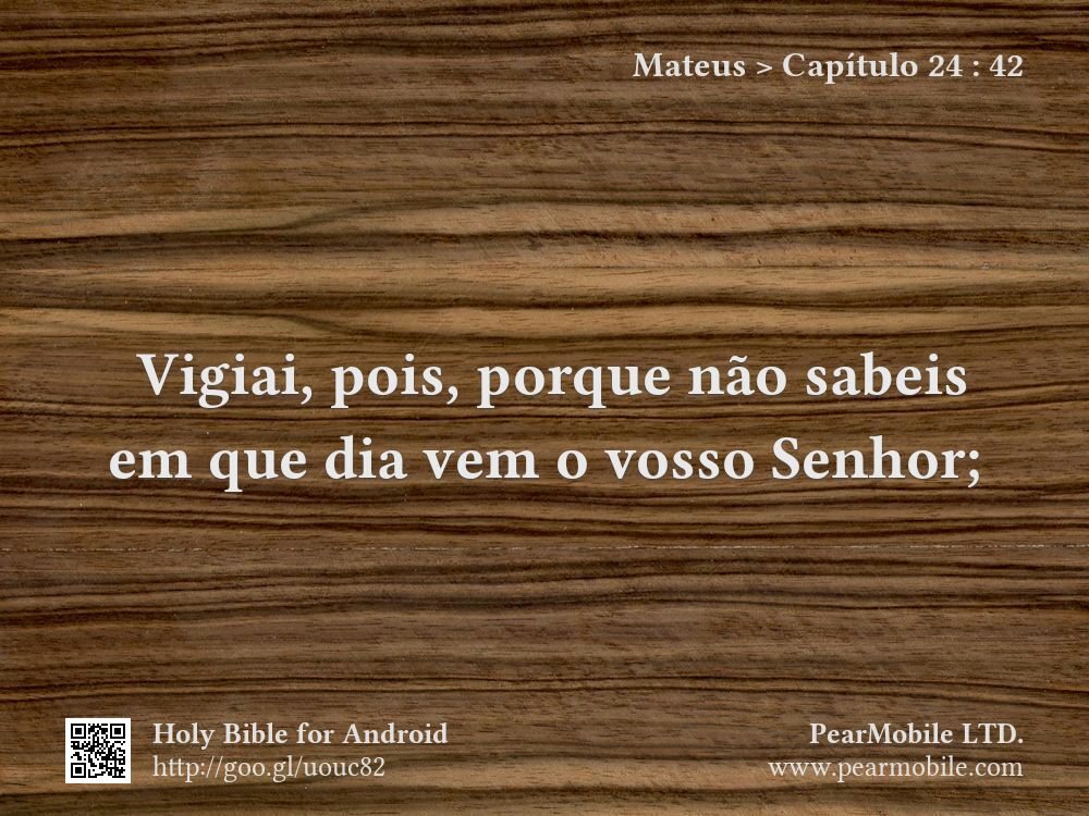 Mateus, Capítulo 24:42